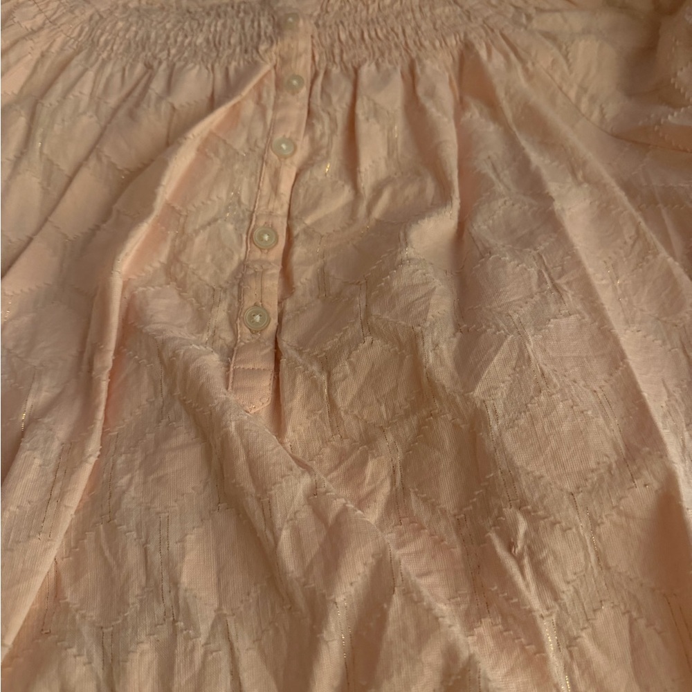 LOFT Light peach Textured Blouse